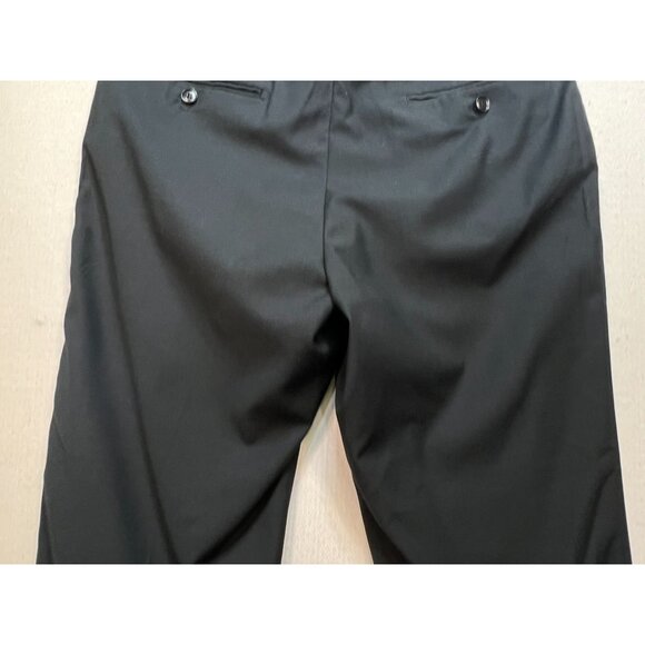 Combantant Gentlemen Mens Wool Dress Pants Flat Front Stretch Sz 32x32 Black - Picture 11 of 12